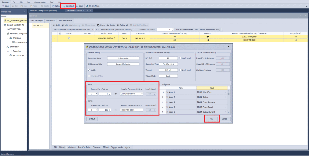 Dodanie falownika do sieci